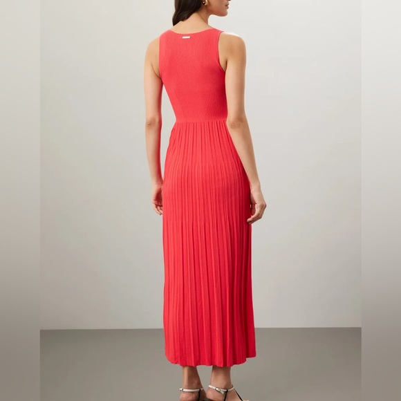 MICHAEL KORS Ribbed Knit Tank Dress in Red Coral sz M EUC - Picture 3 of 15